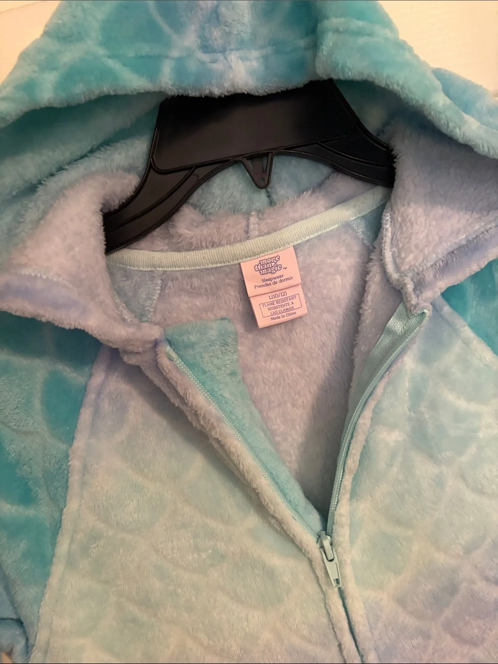 More Than Magic Girls Aqua Teal Lavender Ombre Mermaid Onesie Pajamas